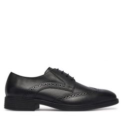 Półbuty Geox. Czarne buty wizytowe męskie Geox, bez zapięcia. Za 449.99 zł.