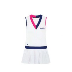 Sukienka tenisowa damska Diadora L.Dress Icon. Białe sukienki damskie Diadora, l, bez wzorów, sportowe, bez kołnierzyka, bez ramiączek, sportowe. Za 279.00 zł.