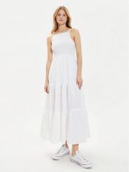 Brave Soul Sukienka letnia LDRW-659MIAWH Biały Straight Fit. Białe sukienki damskie Brave Soul, na lato, xl, bez wzorów, z syntetyku, bez kołnierzyka, bez ramiączek. Za 79.99 zł.
