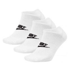 Skarpetki Unisex Dla Dorosłych Everyday Essential 3pak. Białe skarpetki damskie Nike, bez wzorów. Za 109.99 zł.