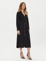 TWINSET Sukienka koszulowa 242TT2320 Czarny Loose Fit. Czarne sukienki damskie Twinset, bez wzorów, z wiskozy, bez kołnierzyka, bez ramiączek, koszulowe. Za 1,159.00 zł.