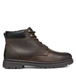 Trapery Geox. Brązowe buty zimowe męskie Geox, bez zapięcia. Za 439.99 zł.