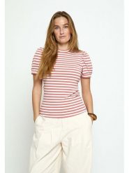 Peppercorn Koszulka w kolorze szaroróżowo-białym rozmiar: L. Białe t-shirty damskie Peppercorn, l, bez wzorów, prążkowane, bez kołnierzyka. Za 120.45 zł.
