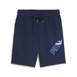 Spodenki męskie Puma POWER GRAPHIC 9 TR granatowe r S. Niebieskie szorty męskie Puma, bez wzorów, z bawełny, sportowe. Za 113.71 zł.