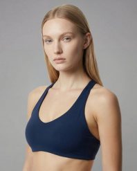 Biustonosz sportowy Racer Softform™ - Granatowy. Niebieskie biustonosze sportowe damskie JOY STUDIO, bez wzorów, z materiału. Za 142.00 zł.