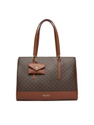 Nine West Torebka C-TANANA-KY253 Brązowy. Brązowe torebki klasyczne damskie Nine West, bez wzorów, z materiału, bez dodatków. Za 289.99 zł.