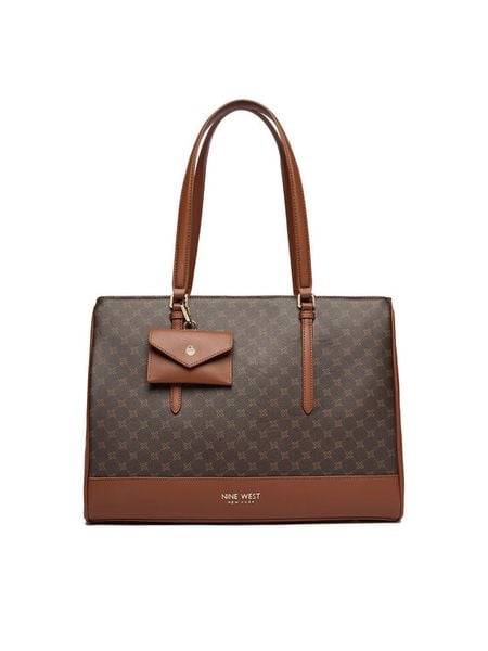 Nine West Torebka C-TANANA-KY253 Brązowy. Brązowe torebki klasyczne damskie Nine West, bez wzorów, z materiału, bez dodatków. Za 289.99 zł.