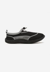 Czarno-Szare Buty Sportowe z Elastyczną Podeszwą Namsilie. Czarne buty sportowe na co dzień męskie Born2be, bez zapięcia. Za 34.99 zł.