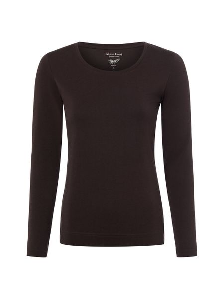Marie Lund koszulka z długim rękawem Kobiety Dżersej brązowy, XS. Brązowe t-shirty damskie Marie Lund, xs, bez wzorów, z dżerseju, bez ramiączek. Za 79.95 zł.