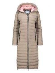 Geographical Norway Płaszcz zimowy "Azule" w kolorze szarobrązowym rozmiar: XXL. Brązowe płaszcze damskie Geographical Norway, na zimę, xxl, bez wzorów, z puchu. Za 252.94 zł.