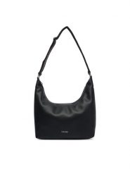 Calvin Klein Torebka Webbing Strap Md Shoulder Bag LV04F3891G Czarny. Czarne torebki klasyczne damskie CALVIN KLEIN, bez wzorów, ze skóry, bez dodatków. Za 569.99 zł.