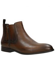 Wojas Skórzane botki w kolorze brązowym rozmiar: 43. Brązowe buty zimowe męskie Wojas, bez zapięcia. Za 428.43 zł.