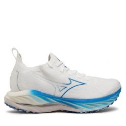 Kobieta Bieganie Buty Mizuno Wave Neo Wind. Białe obuwie do biegania damskie Mizuno, mizuno wave. Za 359.99 zł.