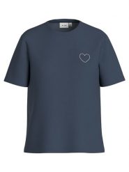 Vila Koszulka w kolorze granatowym rozmiar: S. Niebieskie bluzki damskie Vila, s, bez wzorów, z bawełny, bez kołnierzyka. Za 48.05 zł.