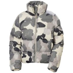Damska kurtka puchowa Helly Hansen Jade. Szare kurtki damskie Helly Hansen, bez wzorów, z puchu, bez kaptura. W wyprzedaży za 595.65 zł.