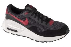 Buty sportowe Sneakersy unisex, Nike Air Max System GS. Czarne buty sportowe na co dzień damskie Nike, bez wzorów, z materiału, trekkingowe, nike air max. Za 299.99 zł.