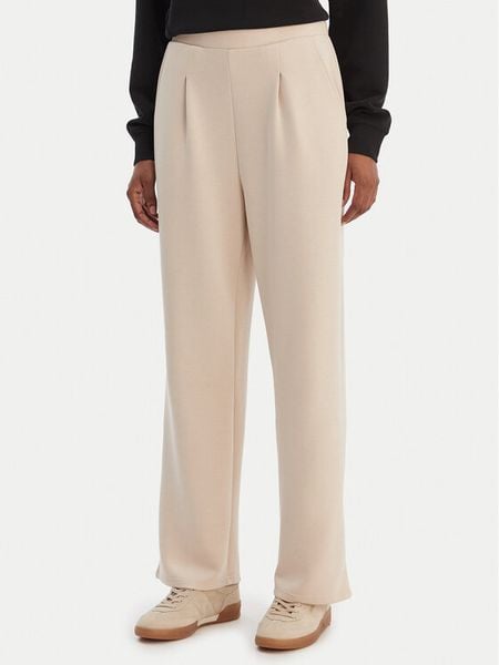 Vero Moda Spodnie materiałowe Hali 10339404 Beżowy Straight Fit. Brązowe spodnie materiałowe damskie Vero Moda, bez wzorów, z materiału. Za 159.99 zł.