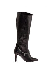 Moosefield Skórzane kozaki w kolorze czarnym rozmiar: 40. Czarne kozaki damskie Moosefield, z materiału, bez obcasa, na szpilce. Za 187.52 zł.