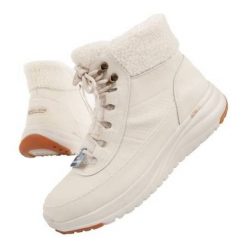 Buty zimowe Skechers 144756/NAT beżowy. Brązowe buty sportowe na co dzień damskie bez wzorów, z nubiku. Za 684.21 zł.
