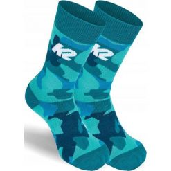 Skarpety na rolki K2 Junior Turquoise Blue 2 pak 2021. Niebieskie skarpetki męskie K2, bez wzorów. Za 39.00 zł.