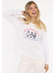 Zwillingsherz Koszulka w kolorze białym rozmiar: S/M. Białe t-shirty damskie Zwillingsherz, m, bez wzorów, bez kołnierzyka. Za 162.87 zł.
