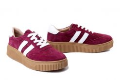 FILIPPO DP6776/26 BG bordowy, półbuty damskie. Czerwone półbuty damskie Filippo, bez wzorów, ze skóry, bez obcasa. Za 209.90 zł.