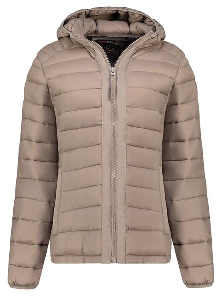 Geographical Norway Kurtka pikowana "Carlitilimo" w kolorze szarobrązowym rozmiar: XL. Brązowe kurtki damskie Geographical Norway, xl, bez wzorów, bez kaptura. Za 144.24 zł.