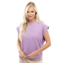 Damska bluza bez rękawów Lifestyle Siroko IBZ Tidal Lilac. Fioletowe bluzy bez kaptura damskie SIROKO, z materiału. Za 126.00 zł.