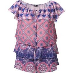 Desigual Bluzka damska Blus Khan XS różowy. Czerwone bluzki damskie Desigual, xs, bez wzorów, eleganckie, bez kołnierzyka, bez ramiączek. W wyprzedaży za 174.00 zł.