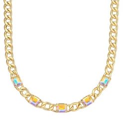 Yokoamii Łańcuszek w Mosiadz z Żółte złoto Naszyjniki 1 ct Damski. Żółte naszyjniki damskie Yokoamii, pozłacane. Za 219.99 zł.