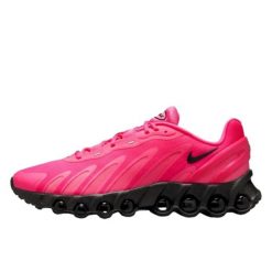Buty do chodzenia dla dorosłych Air Max Dn8 Hyper Rose. Czerwone buty sportowe na co dzień damskie Nike, bez wzorów, z poliesteru, na fitness i siłownię. Za 773.50 zł.