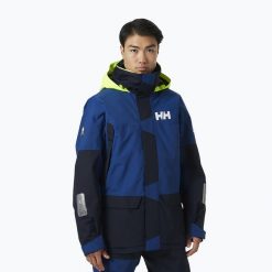 Kurtka żeglarska męska Helly Hansen Newport Coastal. Niebieskie kurtki męskie Helly Hansen, m, bez wzorów, bez kaptura. Za 1,229.00 zł.