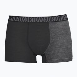 Bokserki termoaktywne męskie ORTOVOX 150 Essential Briefs. Czarne bokserki męskie ORTOVOX, bez wzorów, z elastanu. Za 159.99 zł.