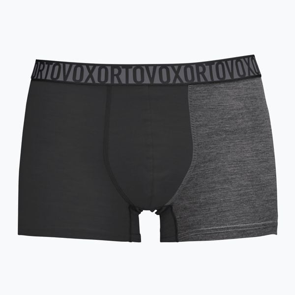Bokserki termoaktywne męskie ORTOVOX 150 Essential Briefs. Czarne bokserki męskie ORTOVOX, bez wzorów, z elastanu. Za 159.99 zł.