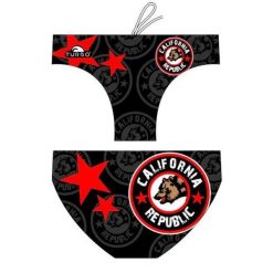 Kąpielówki męskie spodenki kąpielowe slipy Turbo California Flag. Czerwone kąpielówki męskie TURBO, m, bez wzorów, do pływania. Za 129.99 zł.
