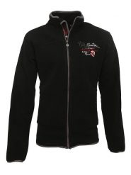 Peak Mountain Kurtka polarowa w kolorze czarnym rozmiar: M. Czarne kurtki męskie Peak Mountain, m, bez wzorów, z materiału, bez kaptura. Za 130.99 zł.