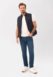 Granatowe jeansy, Regular Fit, D-JERRY 57. Niebieskie jeansy męskie Volcano. Za 189.99 zł.