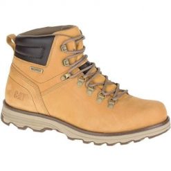 Buty trekkingowe męskie Caterpillar Sire Waterproof. Żółte buty trekkingowe męskie CATerpillar, z materiału, za kostkę, bez zapięcia, trekkingowe. Za 677.00 zł.