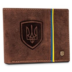 Portfel skórzany Peterson [DH] PTN 304-P-UP UA brązowy. Brązowe portfele męskie Peterson, z aplikacjami, z nubiku. Za 100.99 zł.