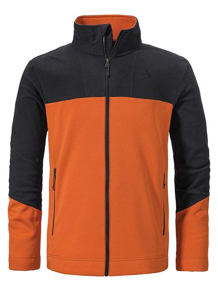 Schöffel Kurtka polarowa "Karif" w kolorze czarno-pomarańczowym rozmiar: 50. Czarne kurtki męskie Schöffel, bez wzorów, z materiału, bez kaptura. Za 174.84 zł.