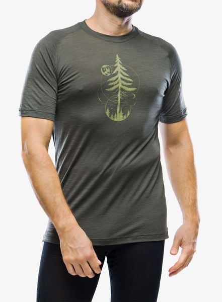 Koszulka termoaktywna męska Sensor Merino Air PT Tee S/S. Zielone bielizna termoaktywna męska Sensor, m, bez wzorów, z materiału. Za 301.39 zł.