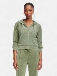 Juicy Couture Bluza Madison JCWA122001 Zielony ciemny Slim Fit. Zielone bluzy bez kaptura damskie Juicy Couture, m, z syntetyku. Za 429.99 zł.
