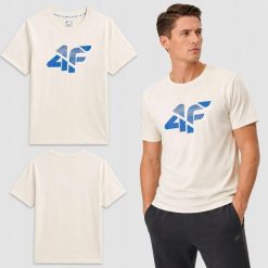 T-SHIRT MĘSKI 4F KOSZULKA BAWEŁNIANA Z NADRUKIEM M2667 SS26. Brązowe t-shirty sportowe męskie 4f, m, z bawełny, bez ramiączek, na fitness i siłownię. Za 126.00 zł.