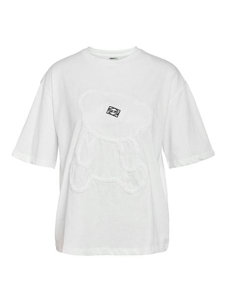 Noisy may Koszulka "Millie" w kolorze białym rozmiar: S. Białe bluzki damskie Noisy may, s, bez wzorów, z bawełny, bez kołnierzyka. Za 57.60 zł.