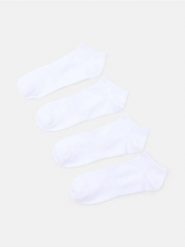 Skarpetki z bawełną 4 pack - biały. Białe skarpetki męskie Sinsay, bez wzorów, z bawełny. Za 12.99 zł.