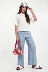 T-shirt damski ażurowy Targa WEEKEND MAX MARA. T-shirty damskie Weekend Max Mara, s, w ażurowe wzory, bez kołnierzyka. Za 679.00 zł.