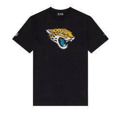 T-Shirt NFL Jacksonville Jaguars New Era Logo Noir. Białe t-shirty męskie New Era, m, bez wzorów, z bawełny, bez kołnierzyka. Za 174.00 zł.