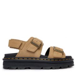 Sandały Dr. Martens. Brązowe sandały damskie Dr. Martens, bez wzorów, bez obcasa, na płaskiej podeszwie. Za 543.99 zł.