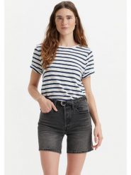 Levi's Koszulka w kolorze biało-granatowym rozmiar: XS. Białe bluzki damskie Levi's, s, bez wzorów, z bawełny, bez kołnierzyka, bez ramiączek. Za 87.81 zł.