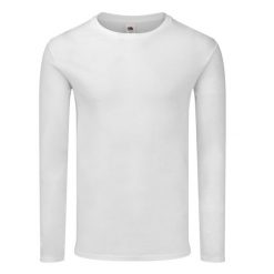 Koszulka Z Długim Rękawem Unisex Adult Iconic 140. Białe bluzki damskie Fruit of the Loom, xl, bez wzorów, bez kołnierzyka. Za 54.99 zł.